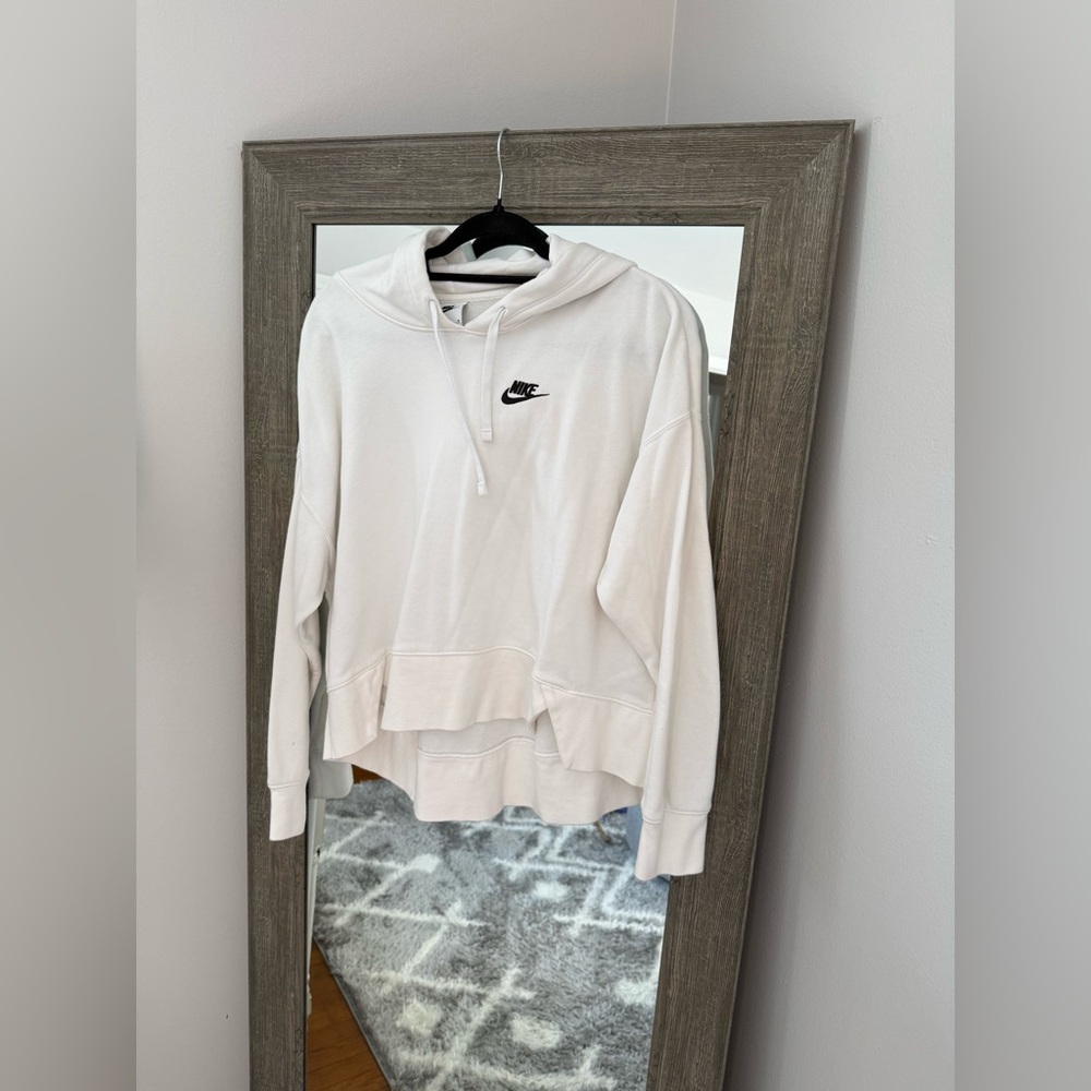 Nike White Hoodie Womens Medium